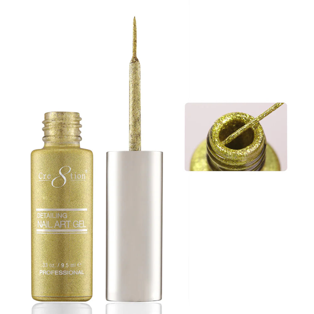 Cre8tion Detailing Nail Art Gel 0.33oz - #30 Gold Platinum 1