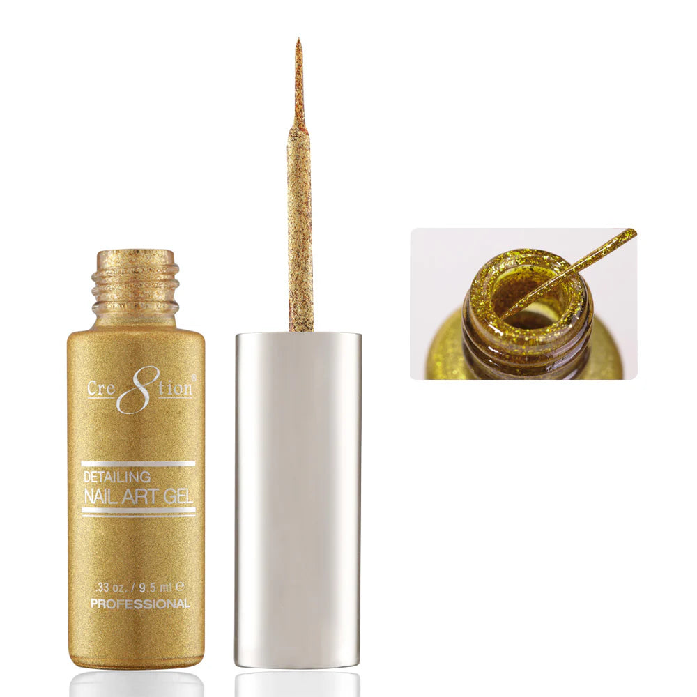 Cre8tion Detailing Nail Art Gel 0.33oz - #31 Gold Platinum 2