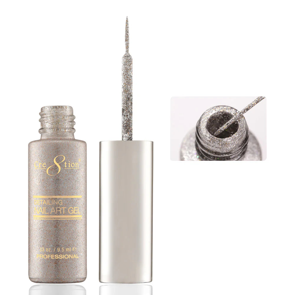 Cre8tion Detailing Nail Art Gel 0.33oz - #34 Gold Platinum 5