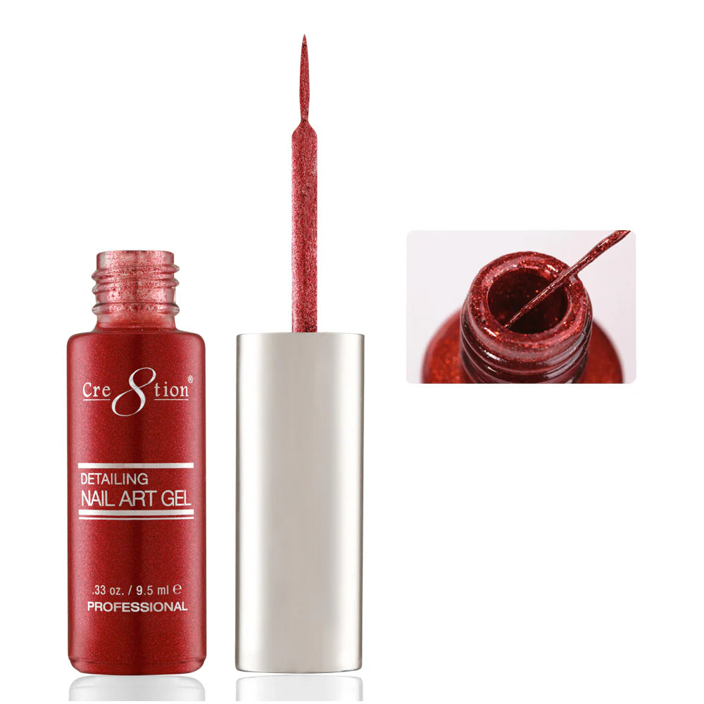 Cre8tion Detailing Nail Art Gel 0.33oz - #36 Red Platinum