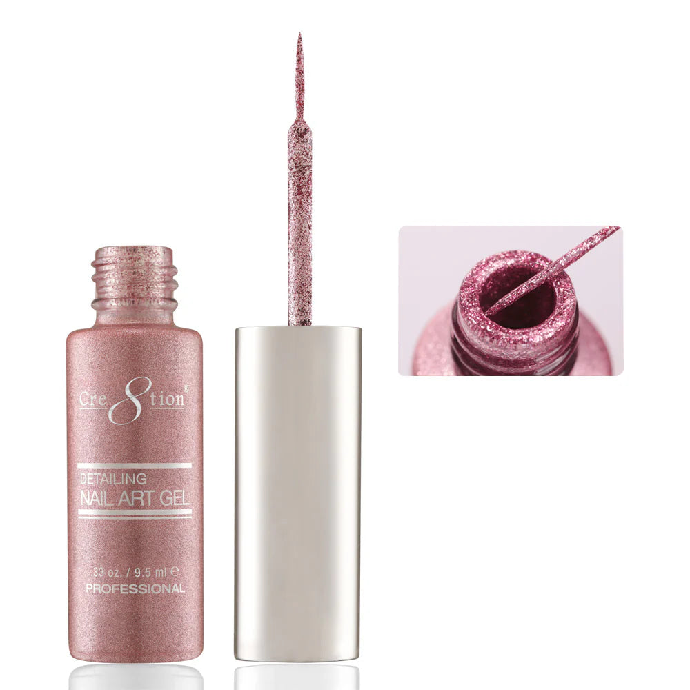 Cre8tion Detailing Nail Art Gel 0.33oz - #37 Pink Platinum