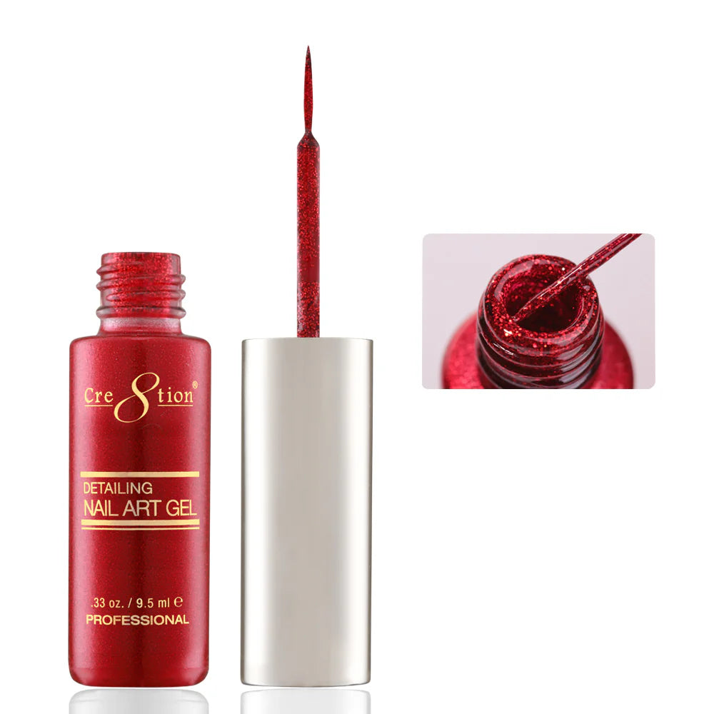 Cre8tion Detailing Nail Art Gel 0.33oz - #43 Christmas Red