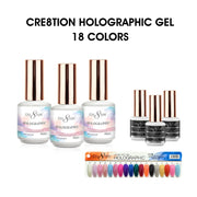 Cre8tion Holographic Gel 0.5oz - 18 colors