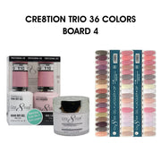 Cre8tion TRIO Matching Color - 36 colors Board 4 (#109-#144) + Free 2 Color Chart