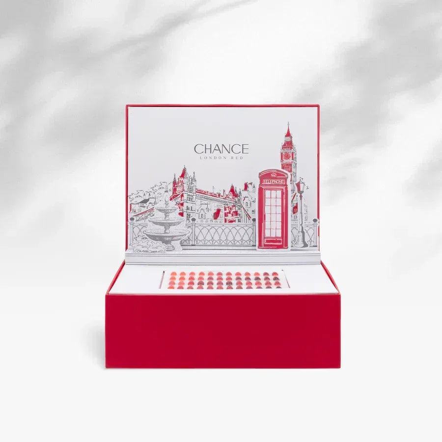 Cre8tion CHANCE Gel 0.5oz - Red London Collection + Free 1 Color Booklet & 1 Color Board - TTT Nails Supply