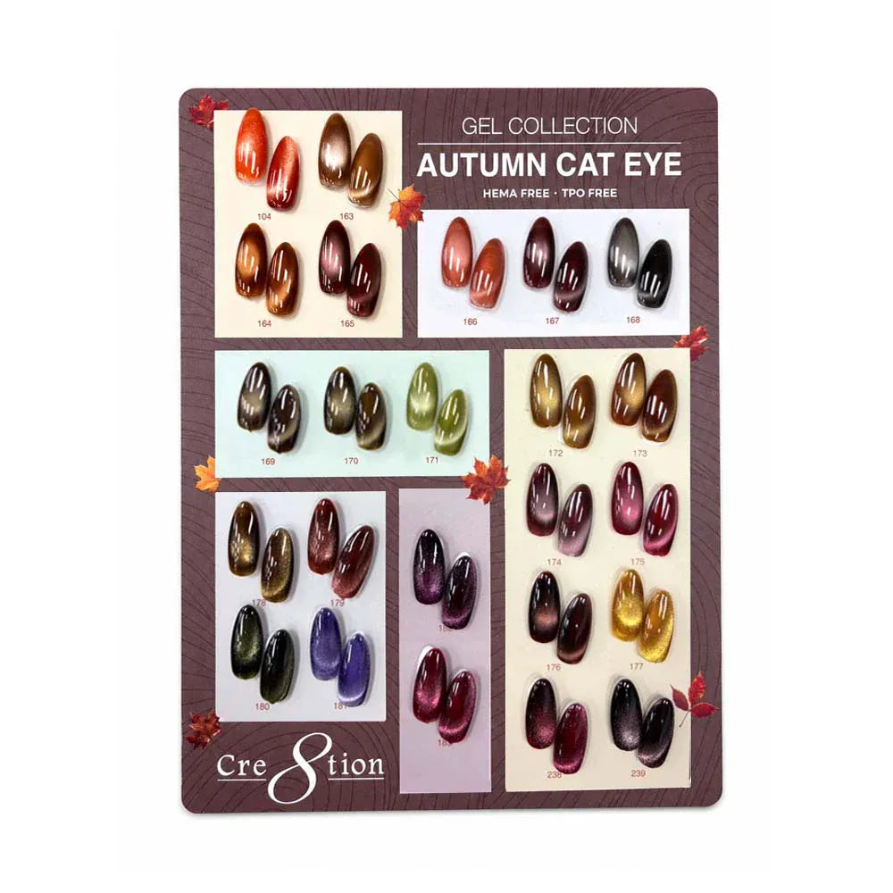 Cre8tion Cat Eye - Autumn Collection, 24 Gel Colors ($7.95/ea)
