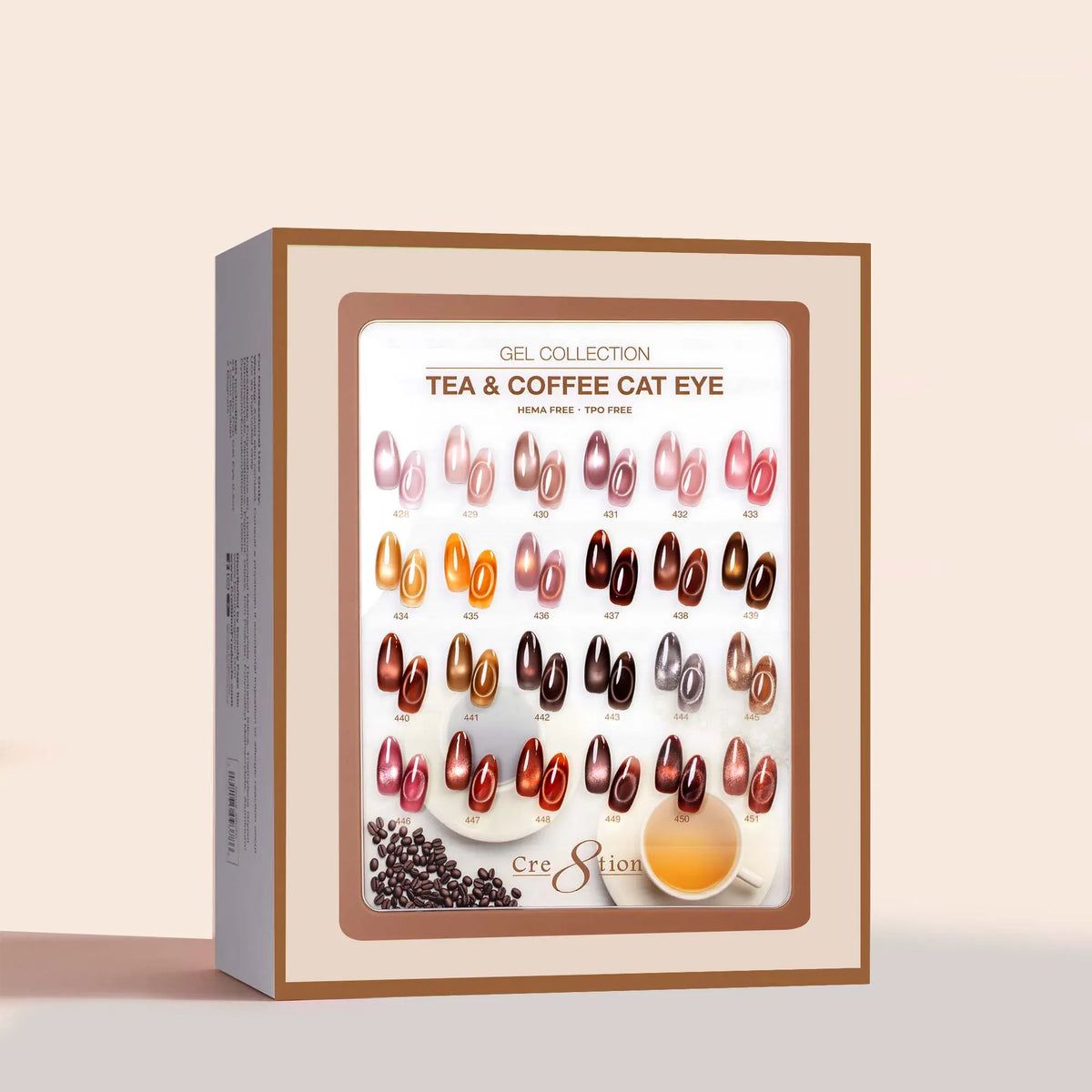 Cre8tion Cat Eye - Tea & Coffee Collection, 24 Gel Colors ($7.95/ea)