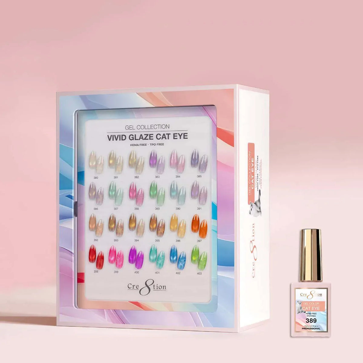 Cre8tion Cat Eye - Vivid Glazer Collection, 24 Gel Colors ($7.95/ea)