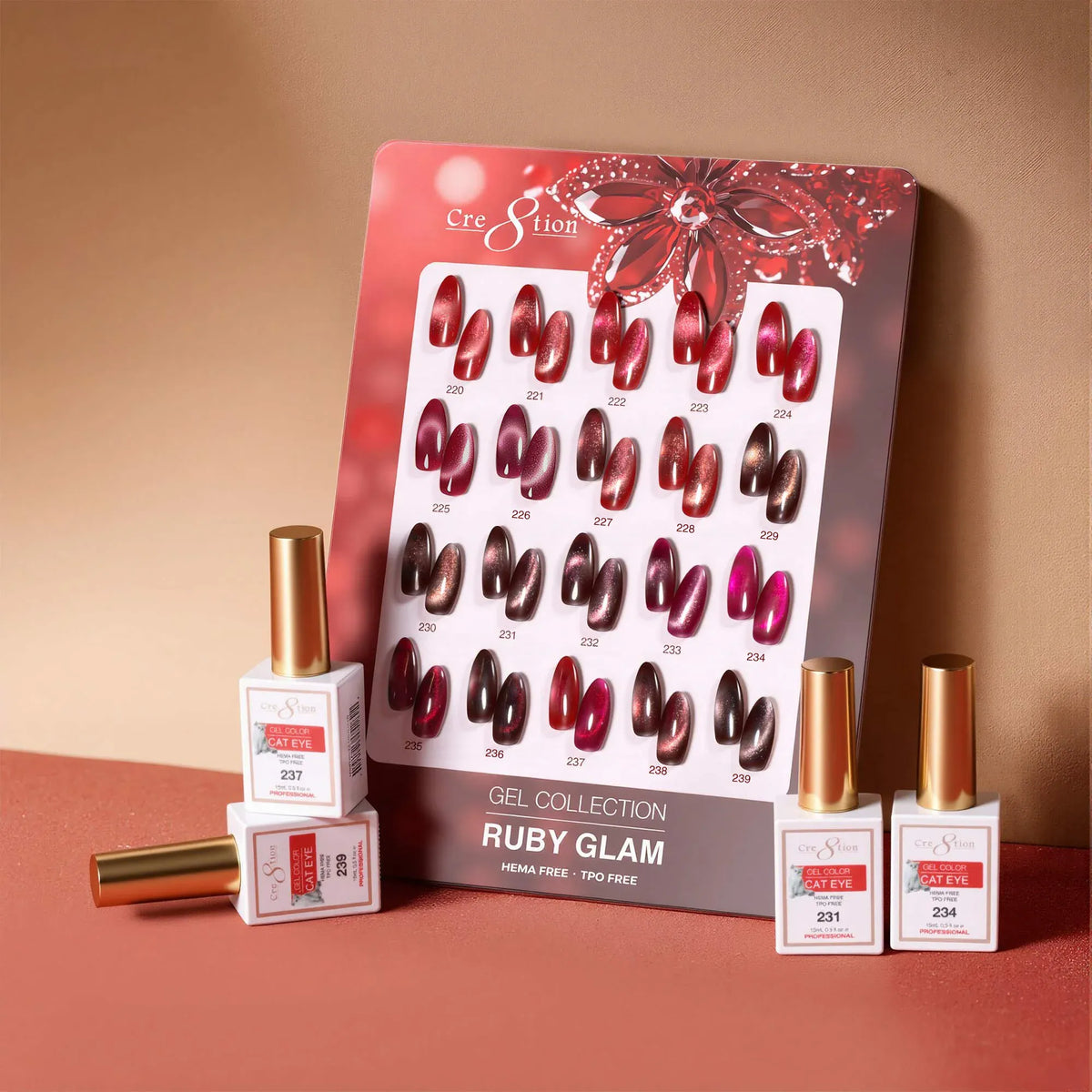 Cre8tion Cat Eye - Ruby Glam Collection, 20 Gel Colors ($7.95/ea)