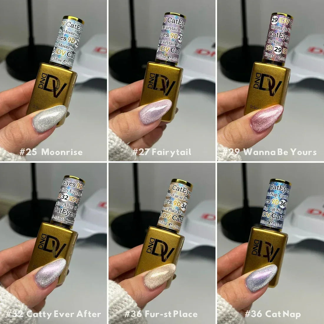 DIVA 9D Cat Eye Daydream #01 - #12 Color Chart (Framed) - TTT Nails Supply