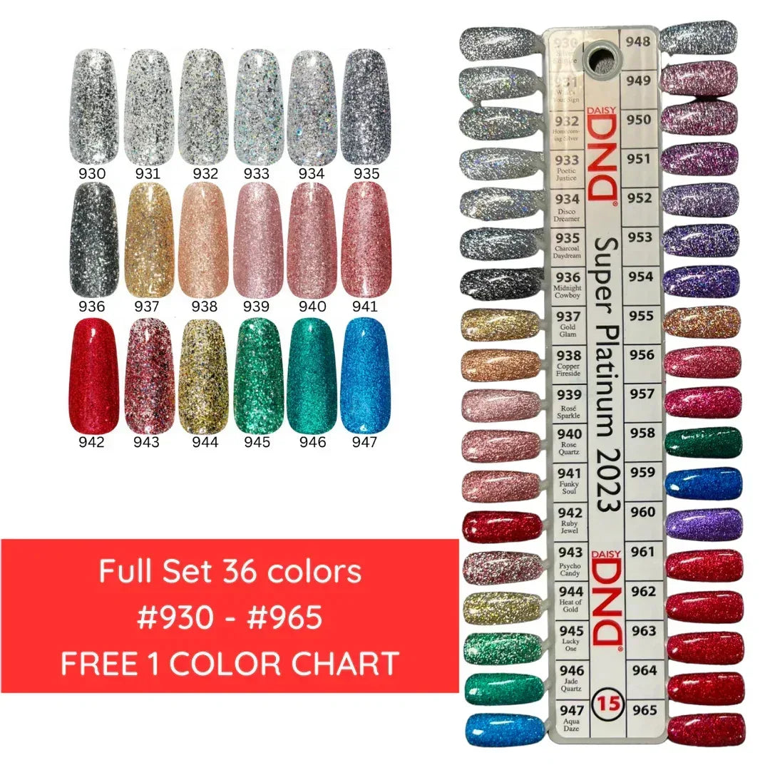 DND Swatch #15 - Super Platinum Collection 36 colors (#930 - #965) - TTT Nails Supply