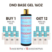 DND #500 Gel Base Coat 16oz Refill + Free 12 Free 0.5oz Bottles - TTT Nails Supply