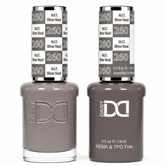 DND HEMA & TPO Free Duo Gel Matching - #260 M.I.T Silver Steel