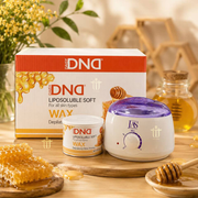 DND Liposoluble Soft, Depilatory Wax - Honey (Case 24 jar) + Gift: JAS Wax Warmer (Single)