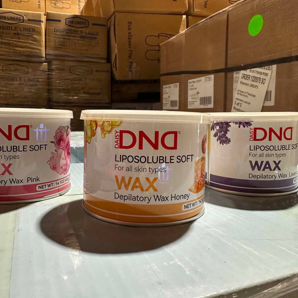 DND Liposoluble Soft, Depilatory Wax - Honey (Case 24 jar) + Gift: JAS Wax Warmer (Single)