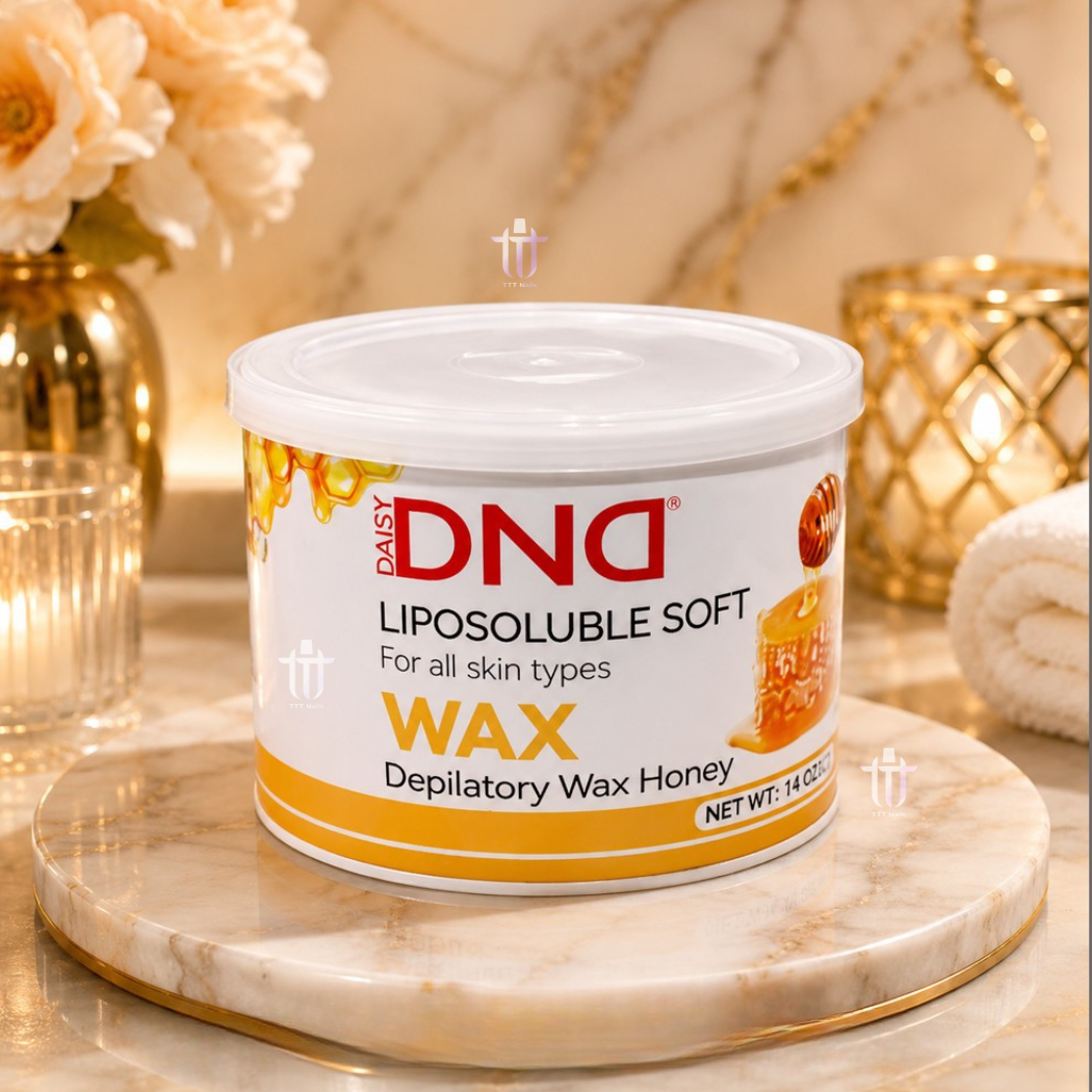 DND Liposoluble Soft, Depilatory Wax - Honey (Case 24 jar) + Gift: JAS Wax Warmer (Single)