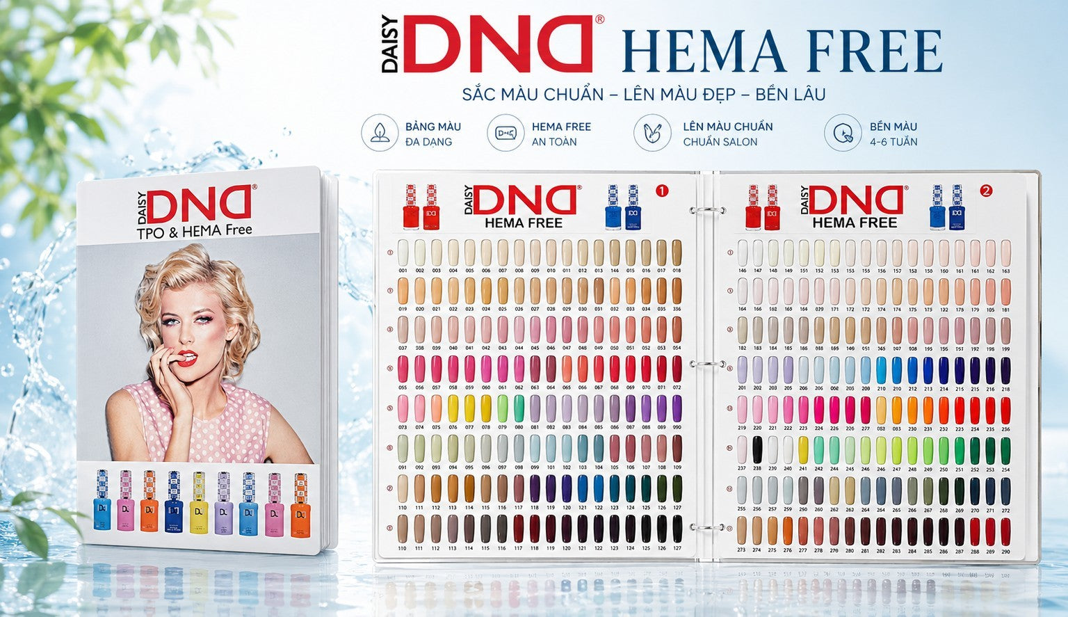 DND HEMA & TPO Free - Full set 288 colors + Free 1 set color chart + 1 sample book