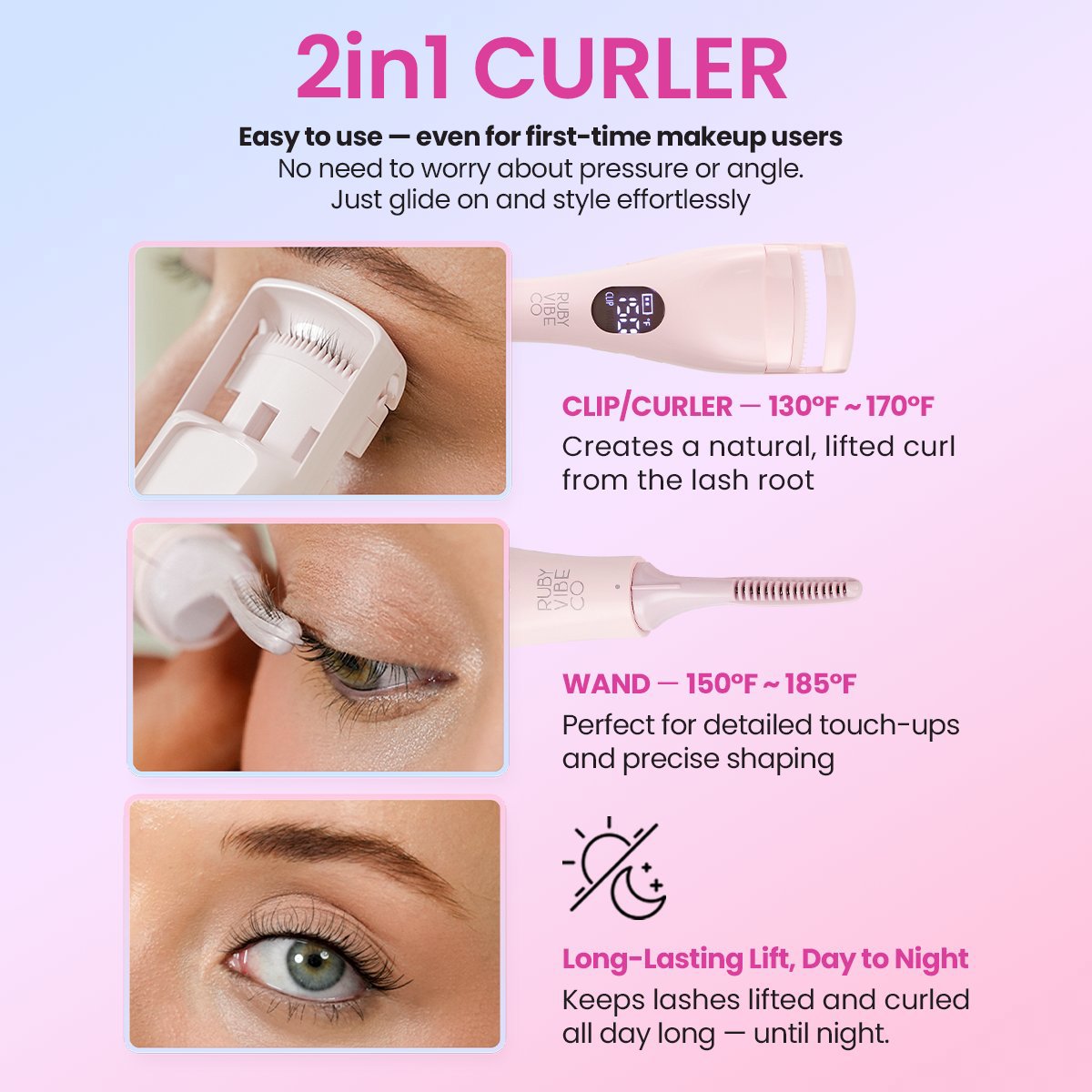 DualLash-Lift, Heated Eyelash Curler by Ruby