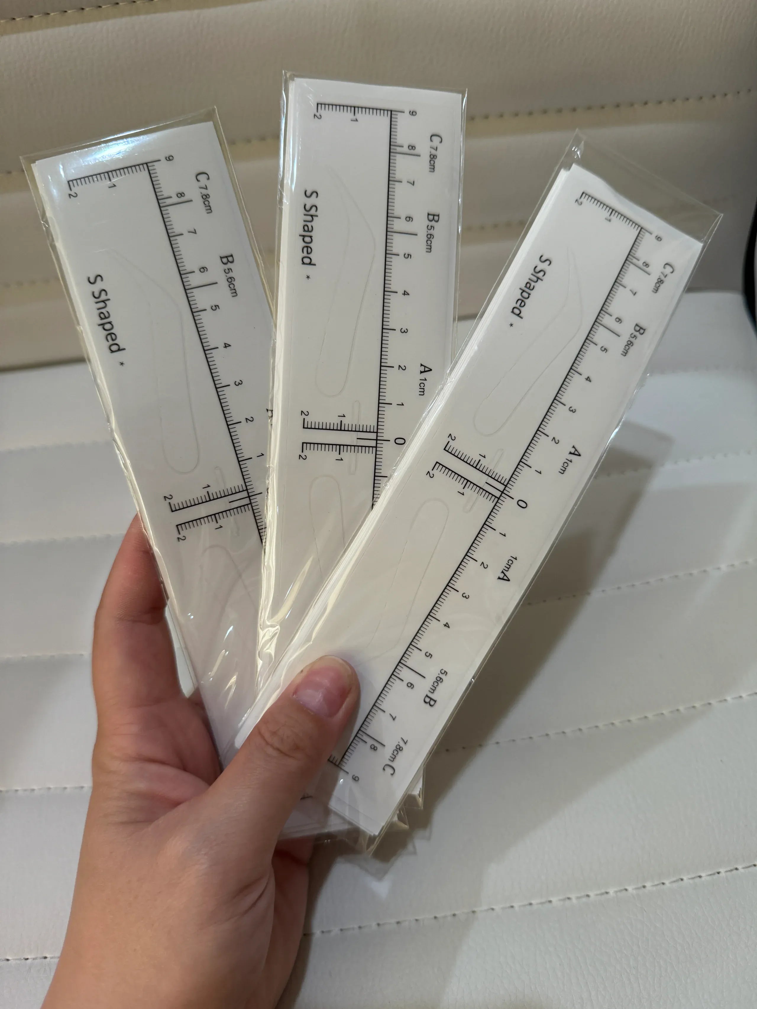 Easy Brow Ruler Stencil - Shape S (10pcs)