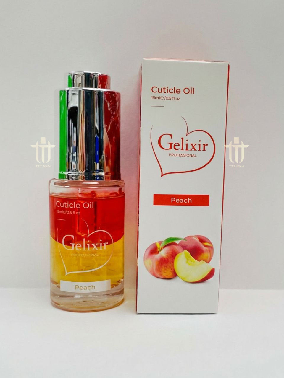 Gelixir Cuticle Oil - Peach 0.5oz 15ml (from $1.6/ea)