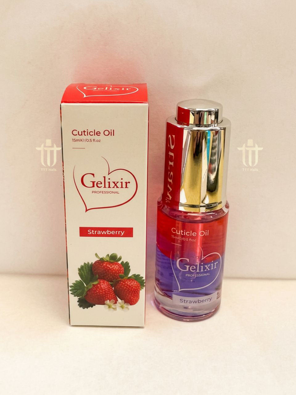 Gelixir Cuticle Oil - Strawberry 0.5oz 15ml (from $1.6/ea)
