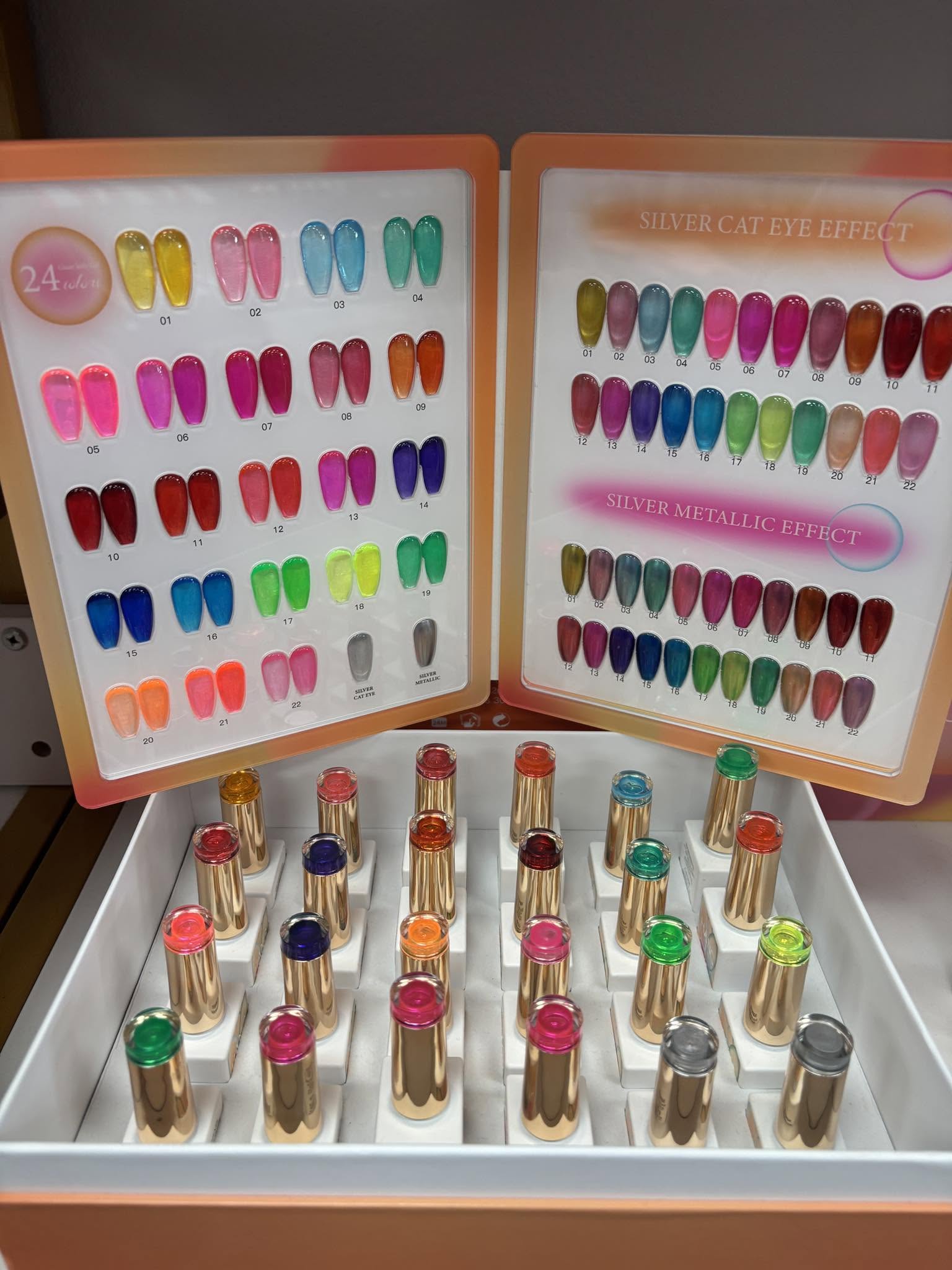 HANG Neon Glass Jelly Gel - Set 24 Colors (#1-#24) + Free Sample