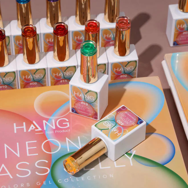 HANG Neon Glass Jelly Gel - Set 24 Colors (#1-#24) + Free Sample
