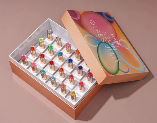 HANG Neon Glass Jelly Gel - Set 24 Colors (#1-#24) + Free Sample