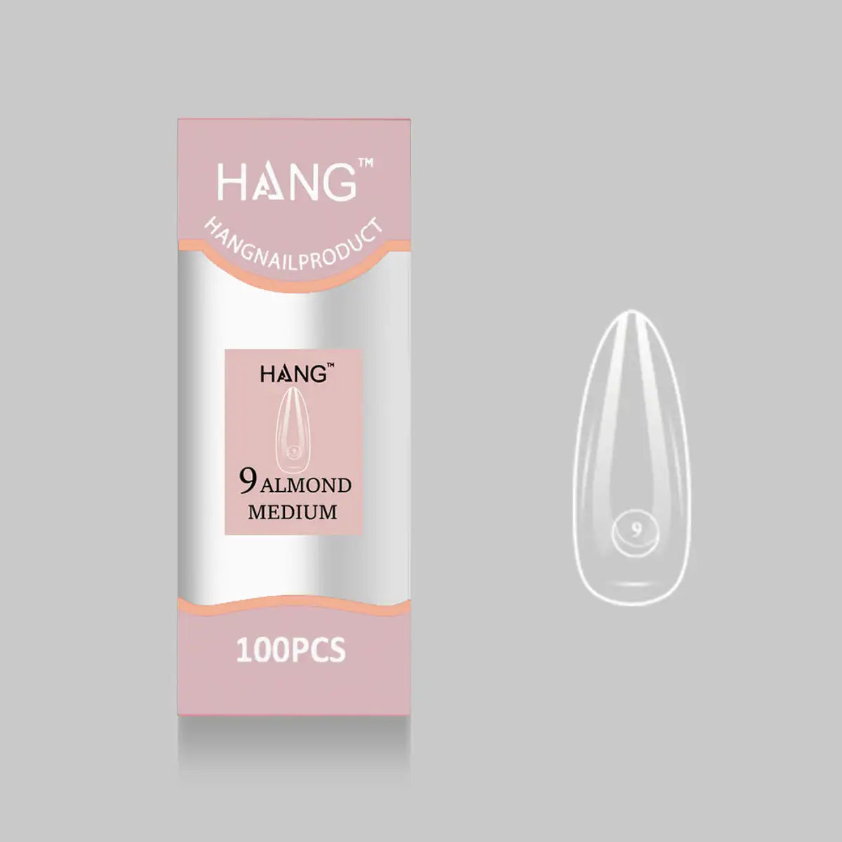HANG Premium Flex-Gel X Tip Refill: Almond Medium Size 0 - 11 (100pcs/bag)
