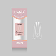 HANG Premium Flex-Gel X Tip Refill: Coffin Long Size 0 - 11 (100pcs/bag)