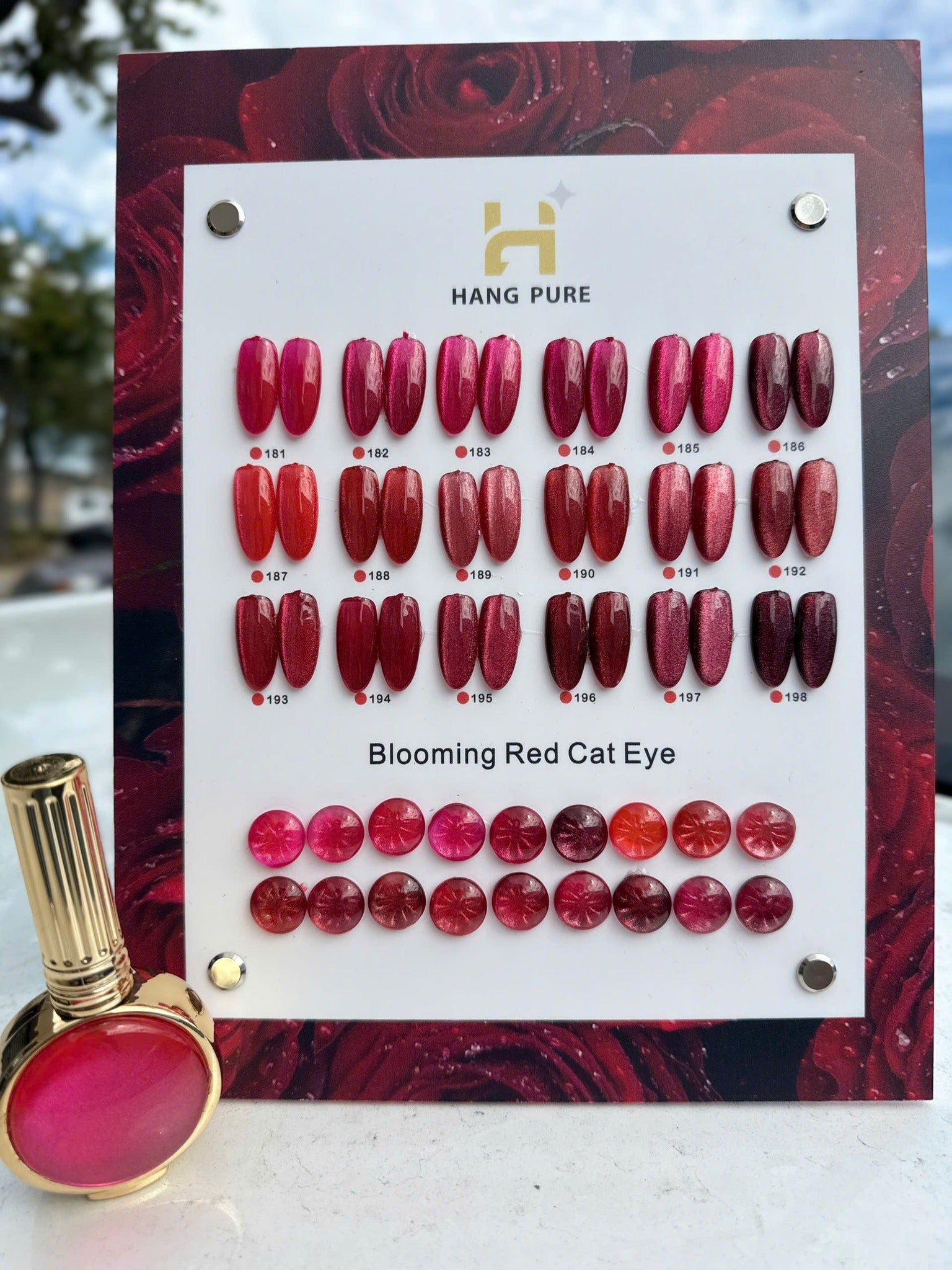 HANG Blooming Red Cat Eye Collection - Set 18 Colors + Free Display & Magnetic ($7.45/ea)
