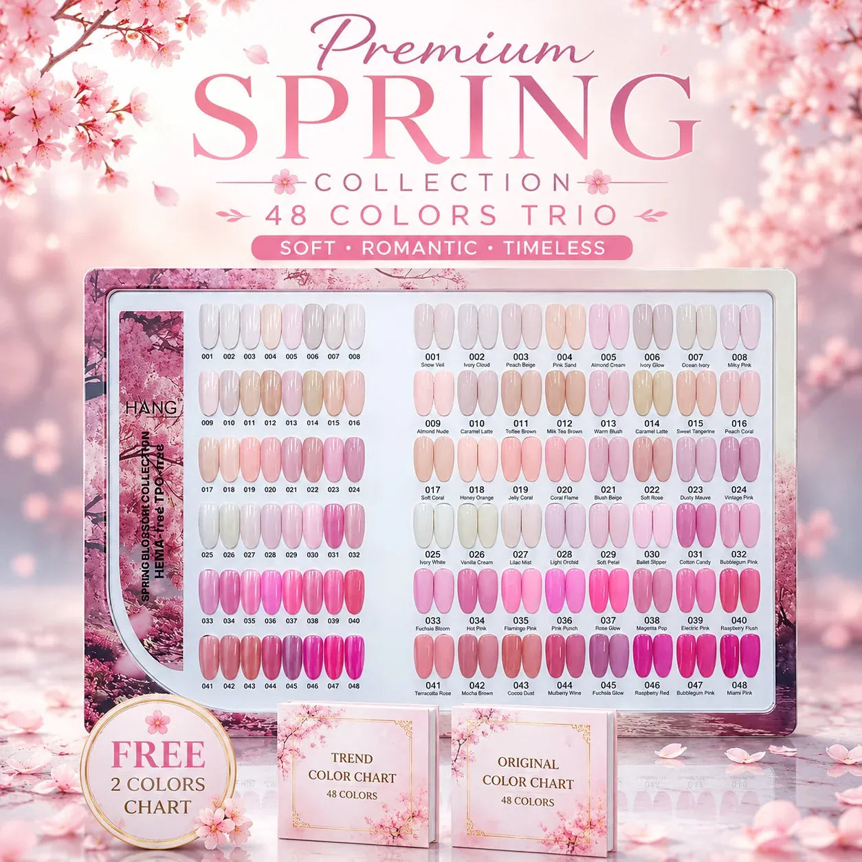 HANG Premium Spring Collection - 48 Gel Colors, Gel only (#01-#48)