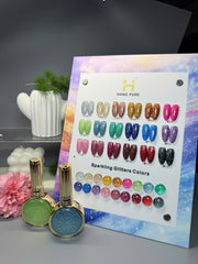 HANG sparkling glitter collection - 18 colors gel 0.5oz + free sample