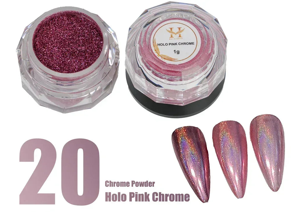 HANG Chrome Powder - #20 Holo Pink 1g - TTT Nails Supply