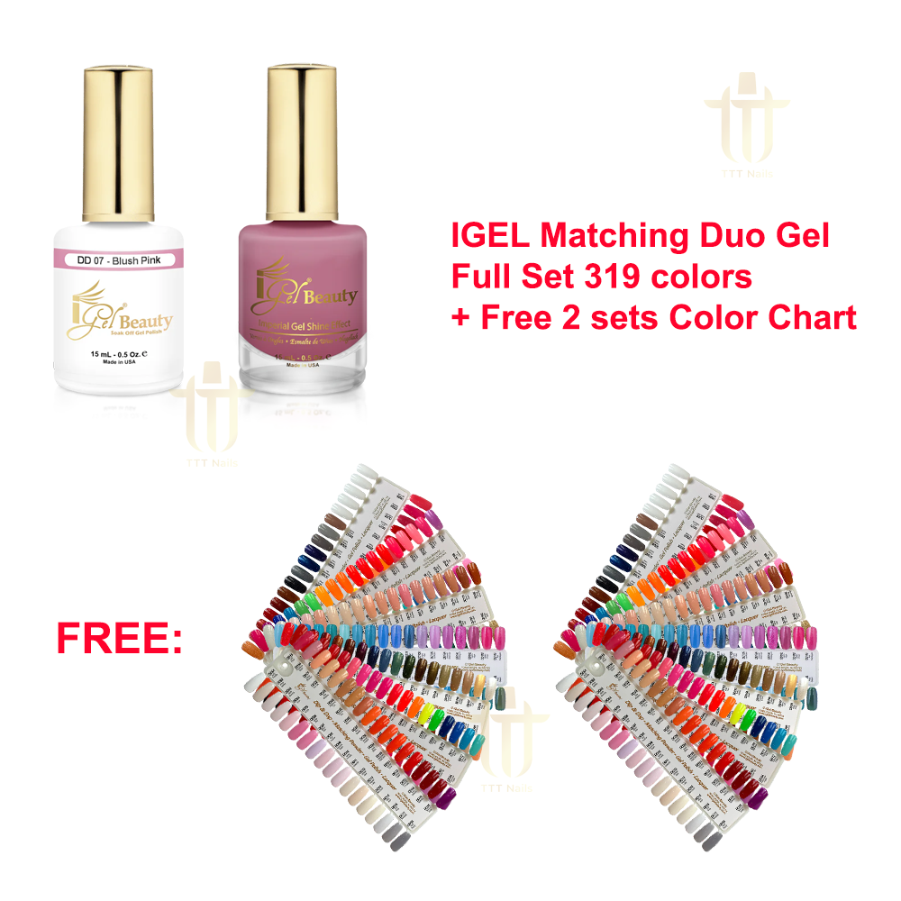IGEL DUO Matching - Full set 319 colors + Free 2 sets Color Chart
