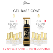 IGEL Gel Base Coat Refill 8oz + Free 10 Bottles 0.5oz