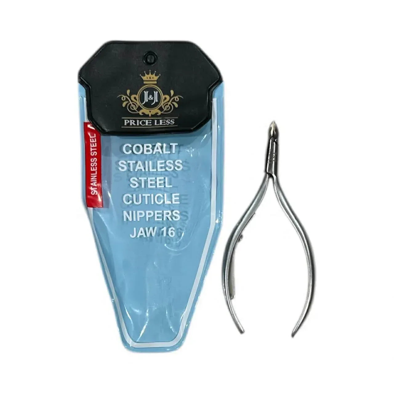 J&J PRICE LESS, Cobalt Stainless Steel Cuticle Nipper - Round Head, Jaw #16 - TTT Nails Supply