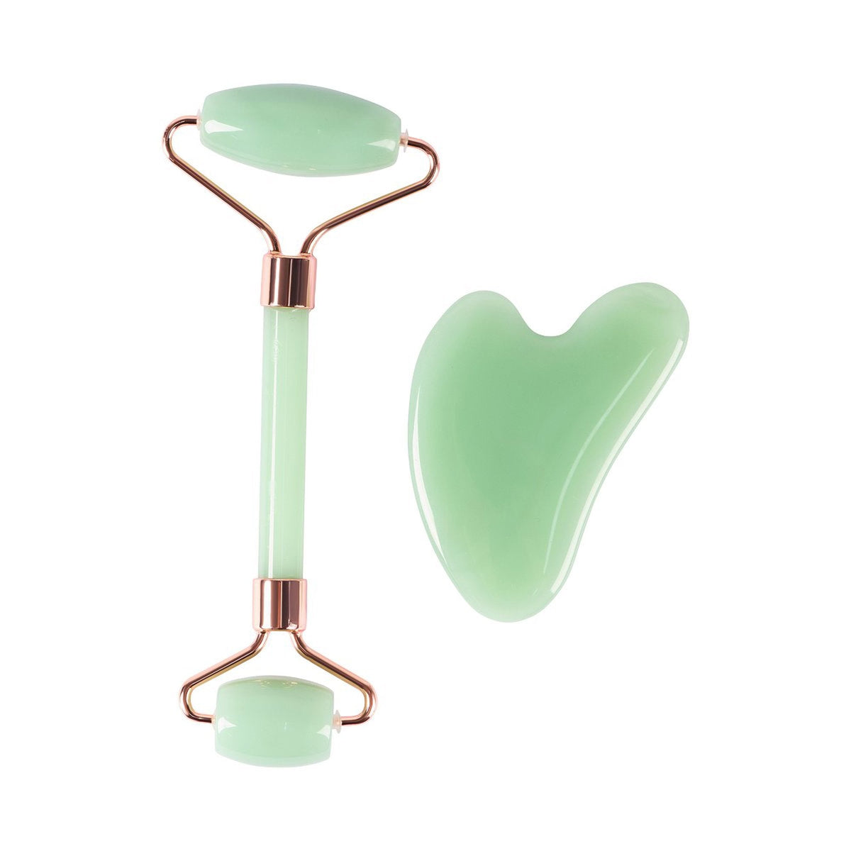 Jade Contour & Renew Beauty Set | Jade Roller & Jade Gua Sha Set for Face