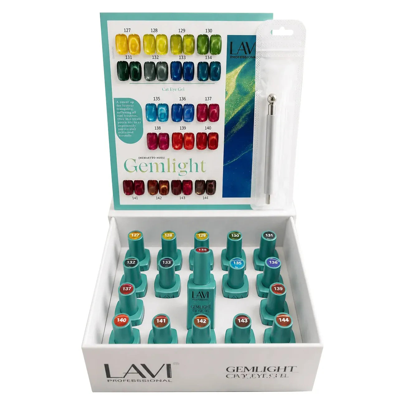 Lavi Cat Eye Gel, Gemlight Collection - 18 Colors + Free Sample & Magnet Tool