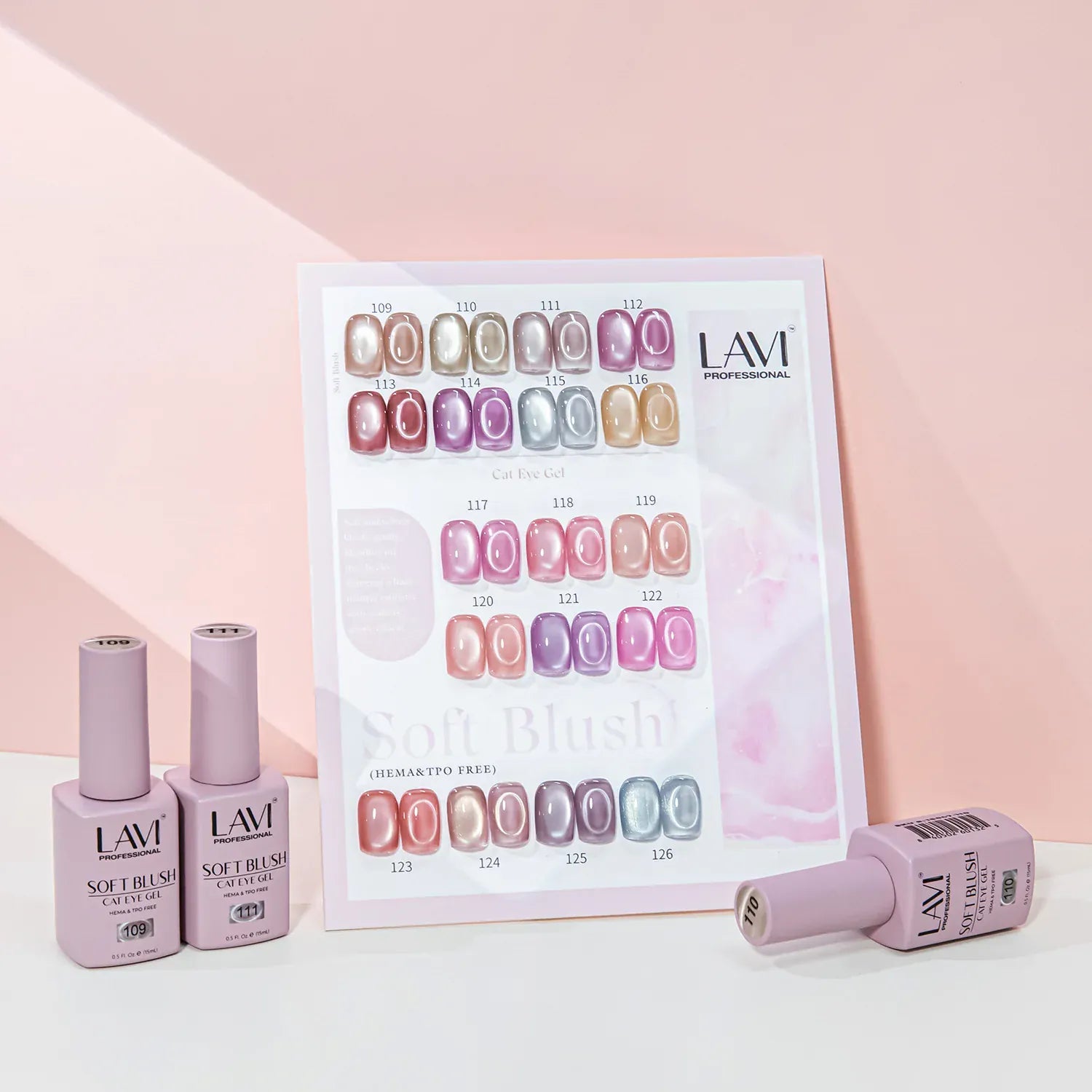 Lavi Cat Eye Gel, Soft Blush Collection - 18 Colors + Free Sample & Magnet Tool