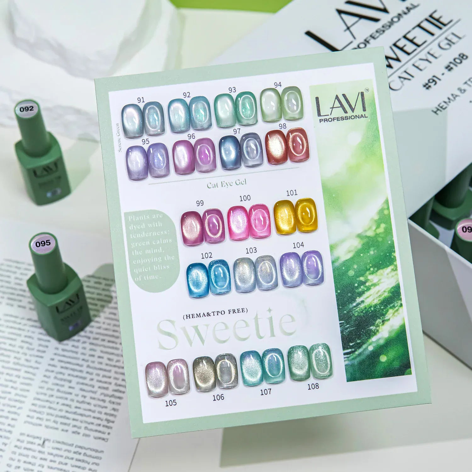 Lavi Cat Eye Gel, Sweetie Collection - 18 Colors + Free Sample & Magnet Tool