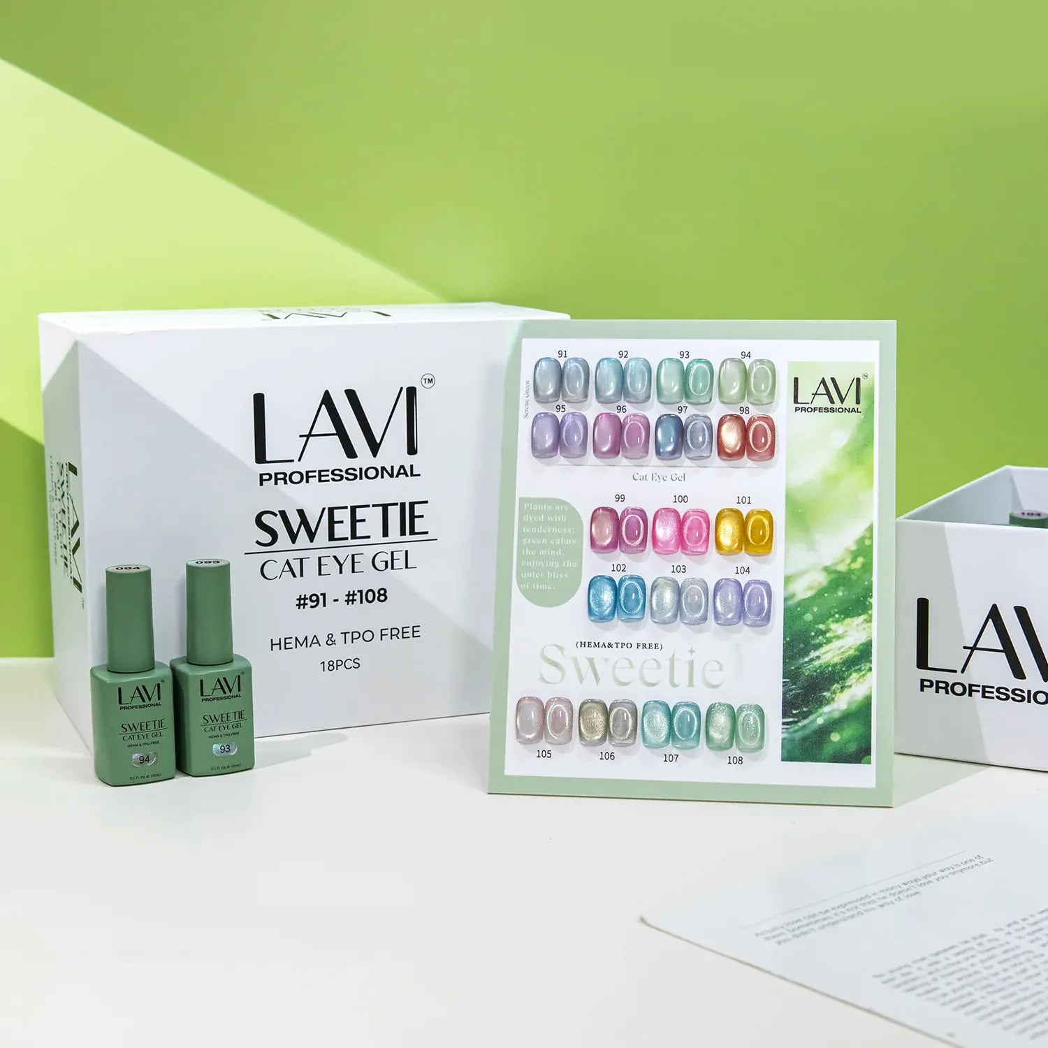 Lavi Cat Eye Gel, Sweetie Collection - 18 Colors + Free Sample & Magnet Tool