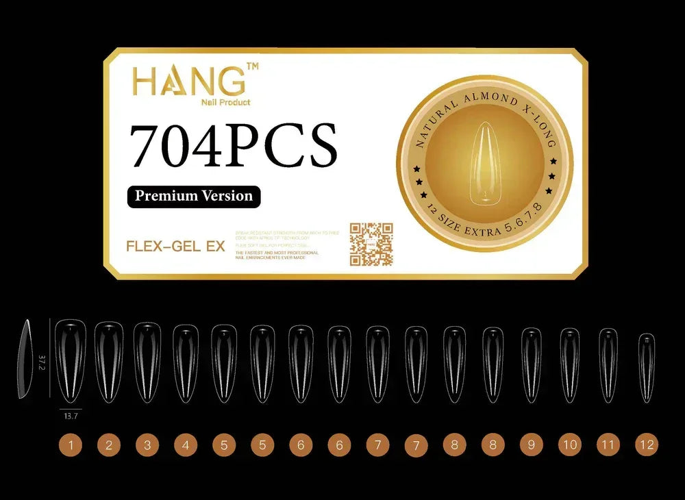 HANG Premium Flex-Gel X - Natural Almond - X Long (XL) - TTT Nails Supply