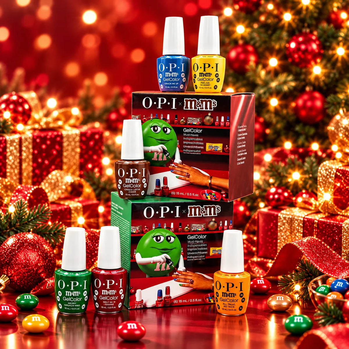 OPI x M&M's Holiday - Winter 2026 Collection, 12 Colors Gel 0.5 oz