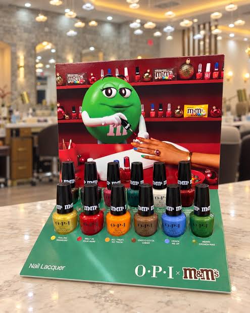 OPI x M&M's Holiday - Winter 2026 Collection, 12 Colors Nail Lacquer 0.5 oz