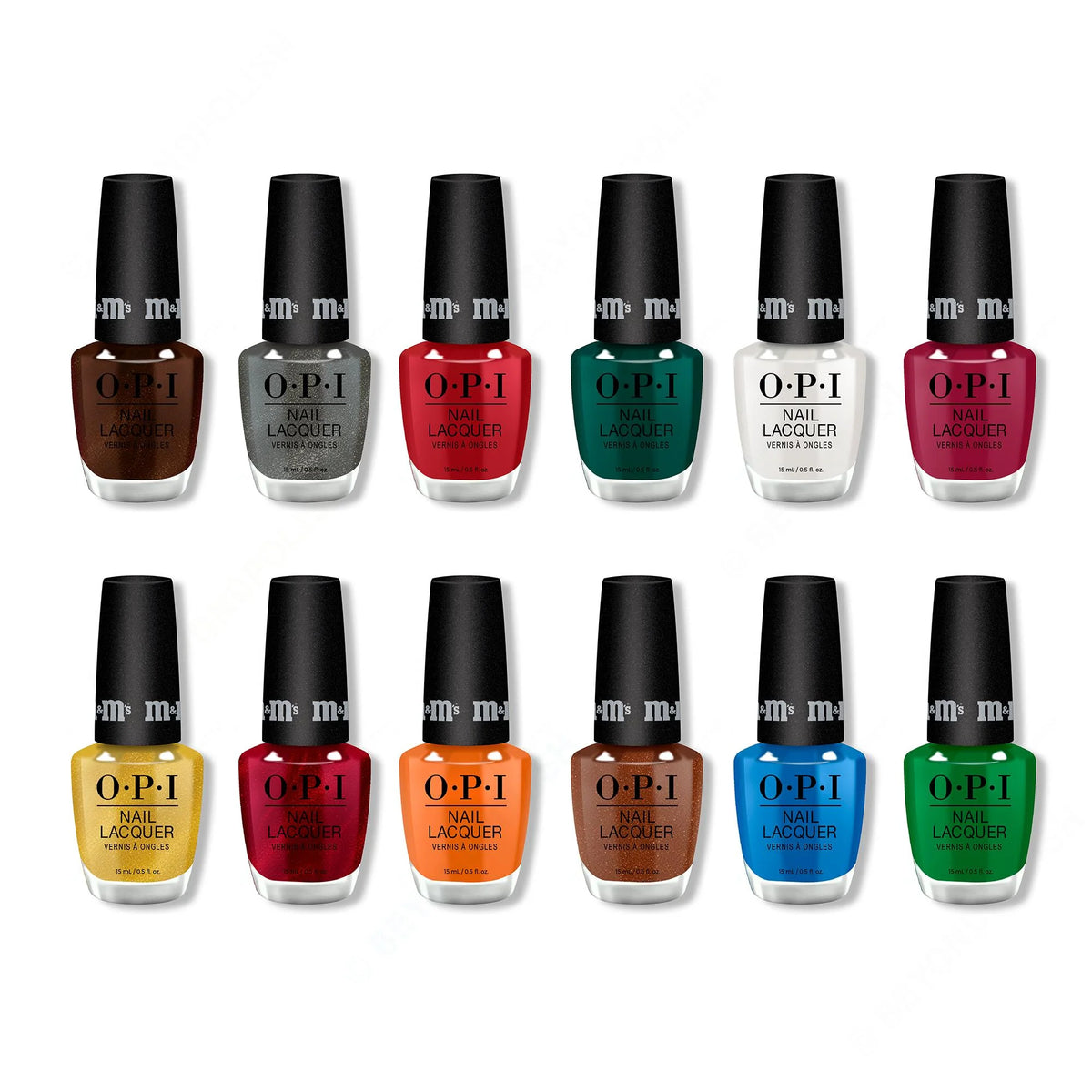 OPI x M&M's Holiday - Winter 2026 Collection, 12 Colors Nail Lacquer 0.5 oz