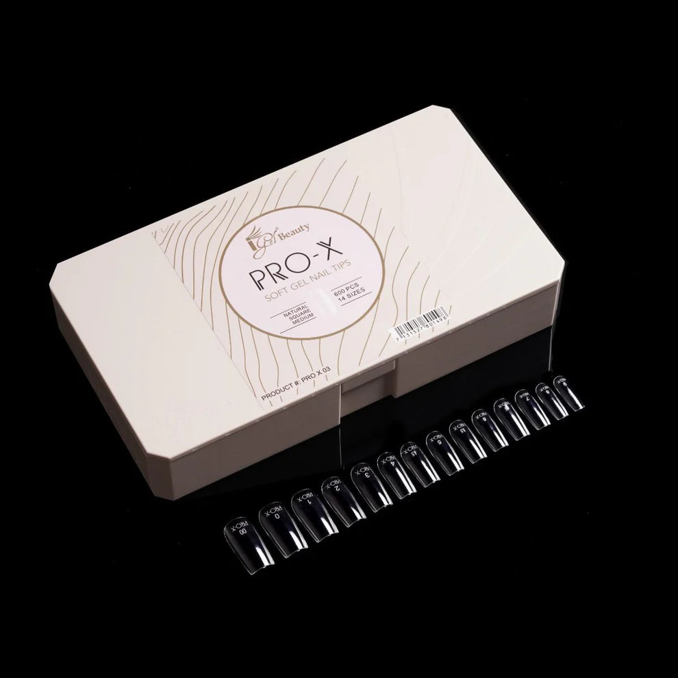 Igel PRO-X Soft Gel Nail Tips 03 - Natural Square Medium