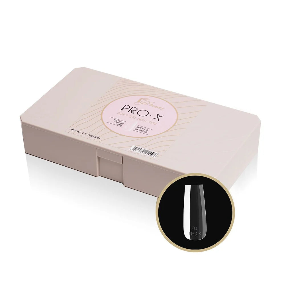 Igel PRO-X Soft Gel Nail Tips 04 - Natural Square Long