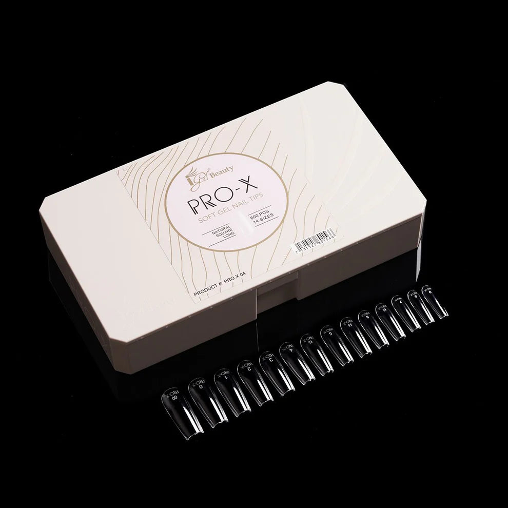 Igel PRO-X Soft Gel Nail Tips 04 - Natural Square Long
