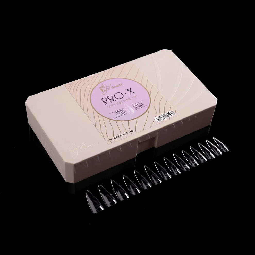 Igel PRO-X Soft Gel Nail Tips 09 - Natural Stiletto Long
